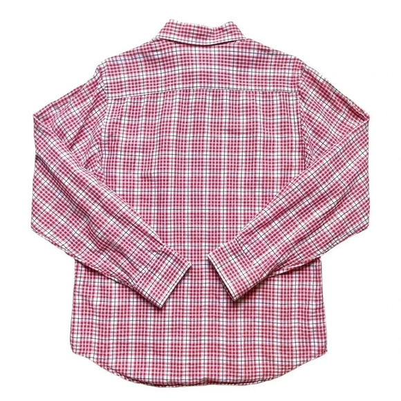 Banana Republic Plaid Linen Blend Long Sleeve Button Up Shirt - Picture 4 of 4